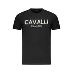 Cavalli Class Black Cotton Men T-Shirt