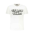 Cavalli Class White Cotton Men T-Shirt
