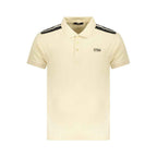 Cavalli Class Beige Cotton Men Polo Shirt