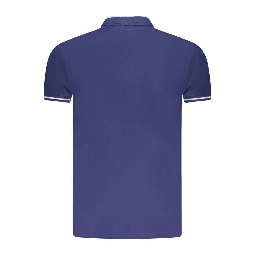 Cavalli Class Blue Cotton Men Polo Shirt