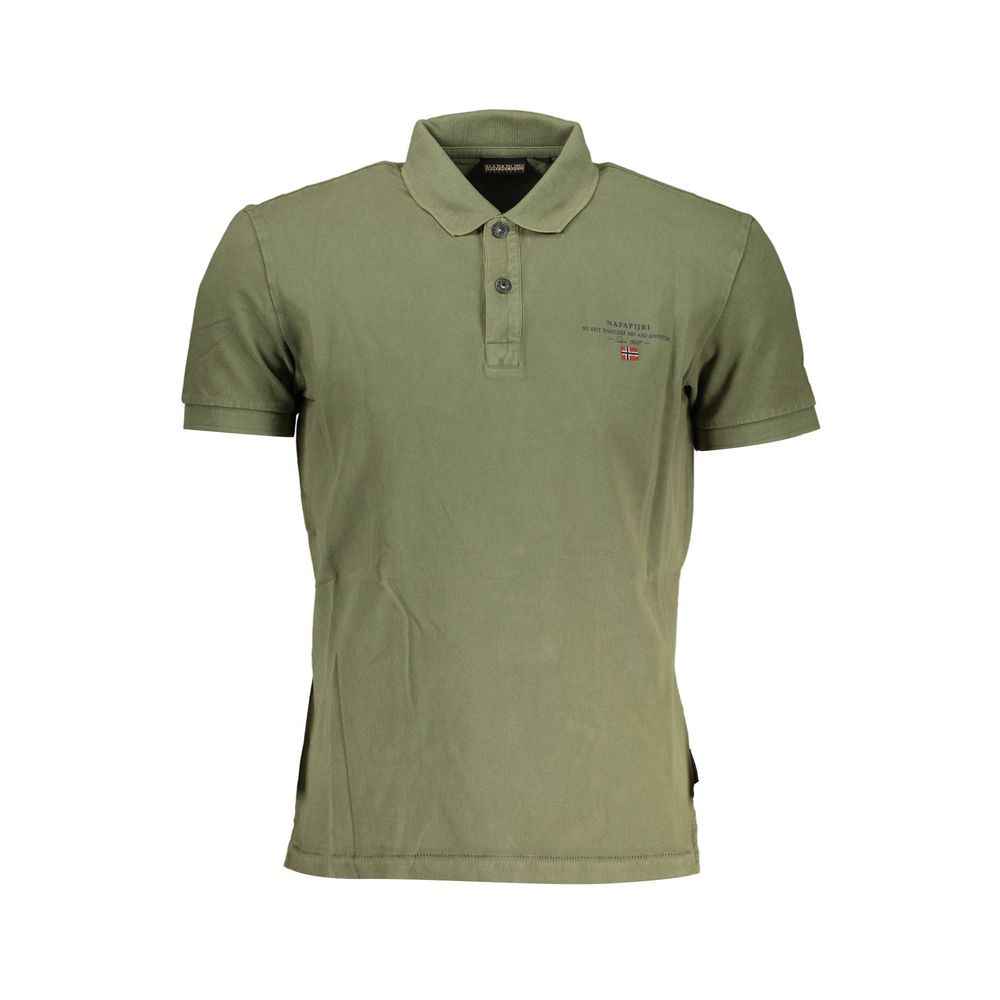 Napapijri Green Cotton Men Polo Shirt