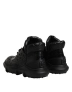 Dolce & Gabbana Black Leather Casual Mens Ankle Boots Shoes