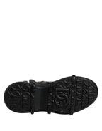 Dolce & Gabbana Black Leather Casual Mens Ankle Boots Shoes