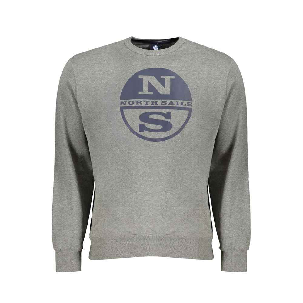 North Sails Gray Cotton Men Sweater