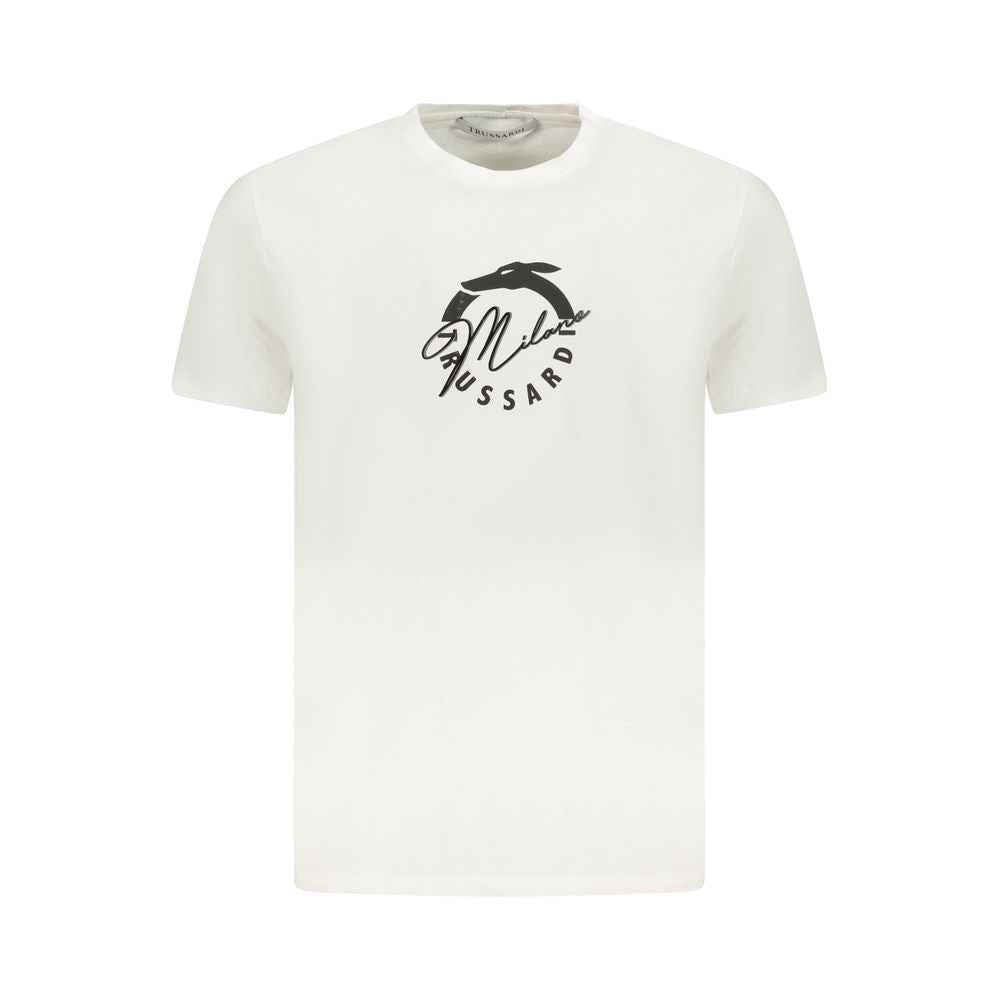 Trussardi White Cotton Men T-Shirt