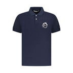 Trussardi Blue Cotton Men Polo Shirt