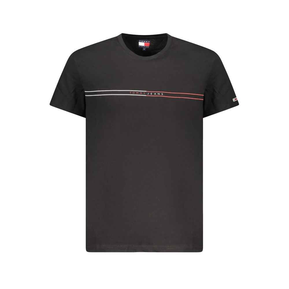 Tommy Hilfiger Black Cotton Men T-Shirt