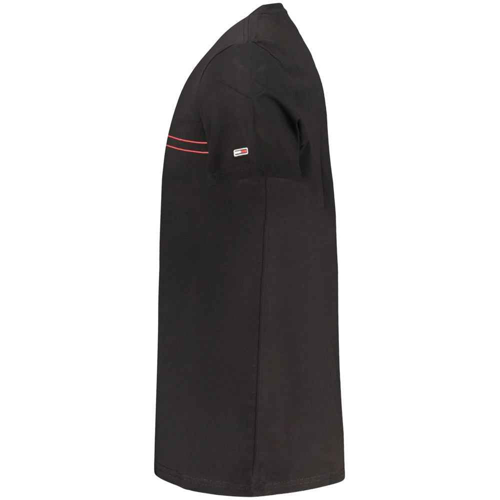 Tommy Hilfiger Black Cotton Men T-Shirt