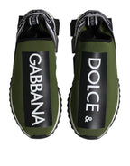 Dolce & Gabbana Green Black Slip On Sorrento Sneakers Shoes