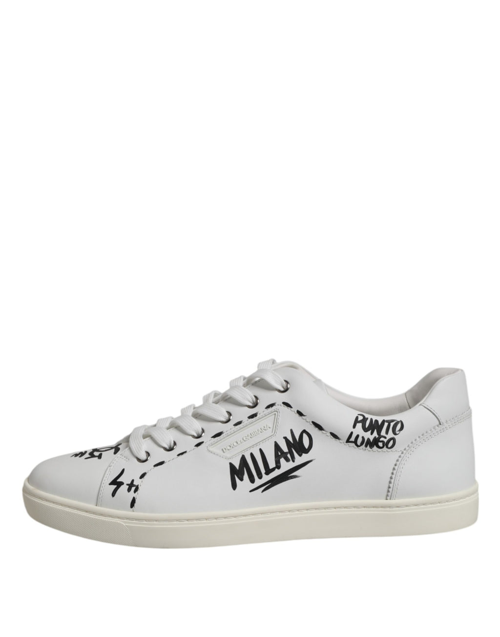 Dolce & Gabbana White London Calf Leather Men Sneakers Shoes