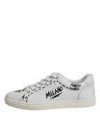 Dolce & Gabbana White London Calf Leather Men Sneakers Shoes