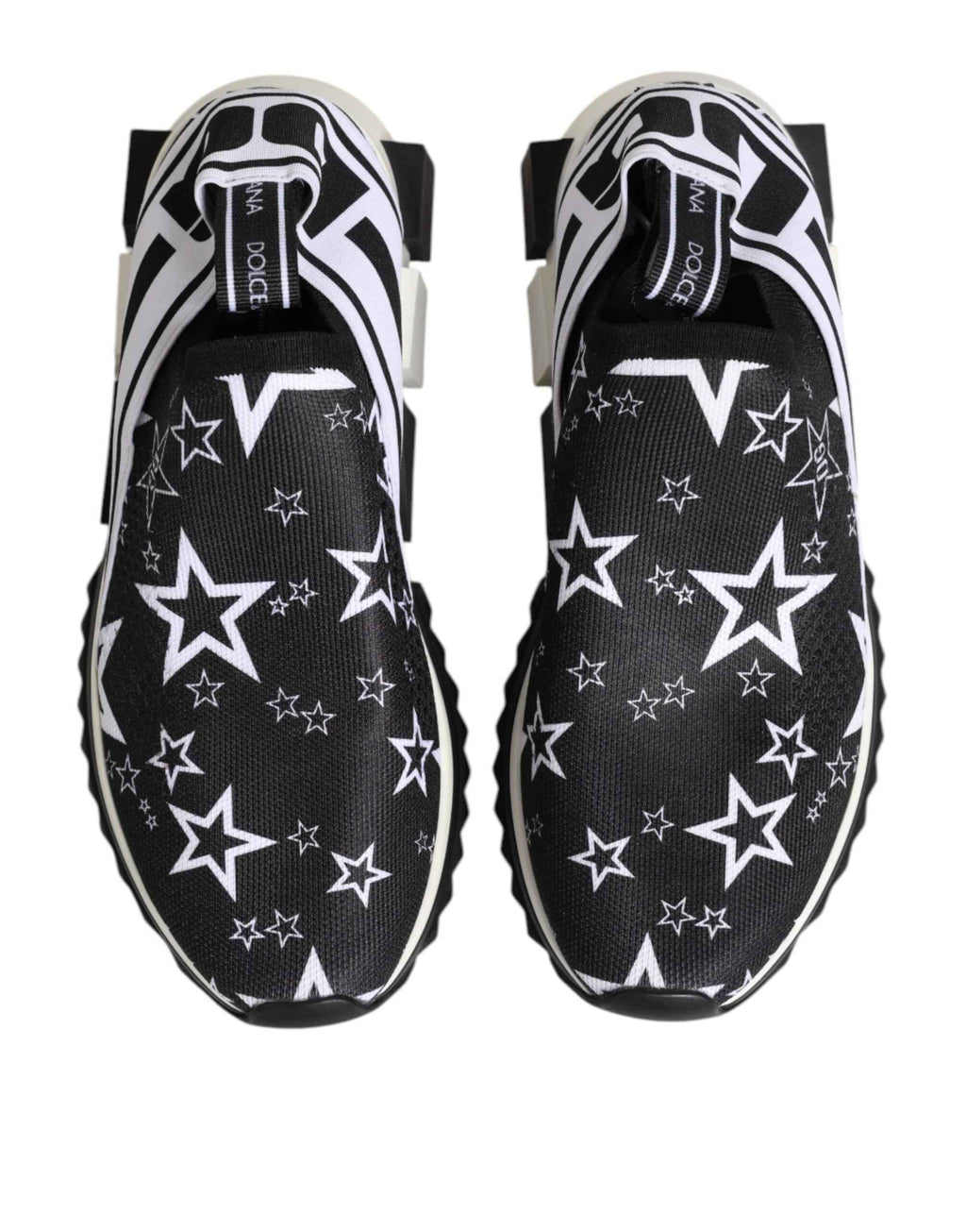 Dolce & Gabbana Black White Sorrento Low Top Sneakers Shoes