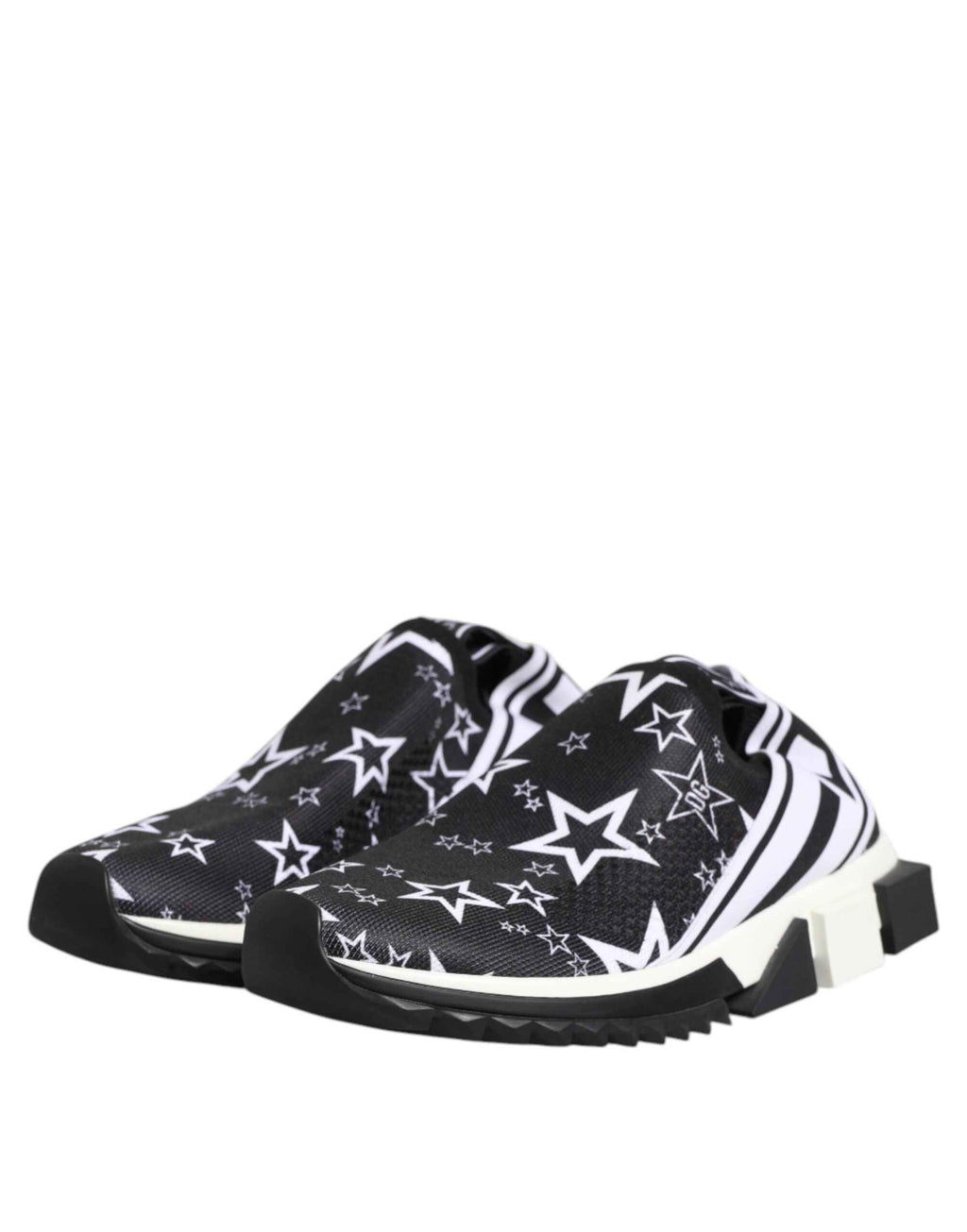 Dolce & Gabbana Black White Sorrento Low Top Sneakers Shoes