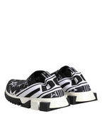 Dolce & Gabbana Black White Sorrento Low Top Sneakers Shoes