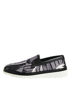 Dolce & Gabbana Black Tropical Slip On Men Sneakers Shoes
