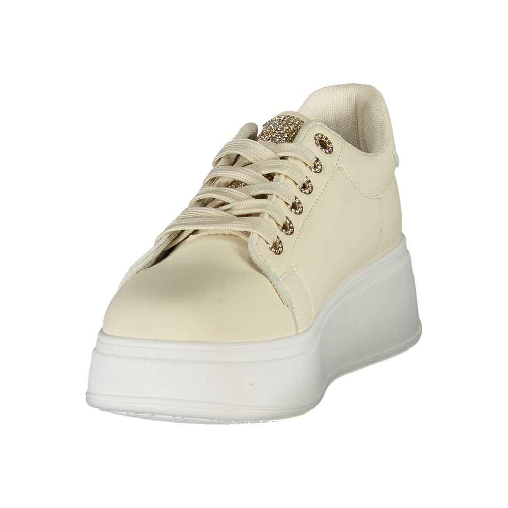 Laura Biagiotti Beige Polyester Women Sneaker