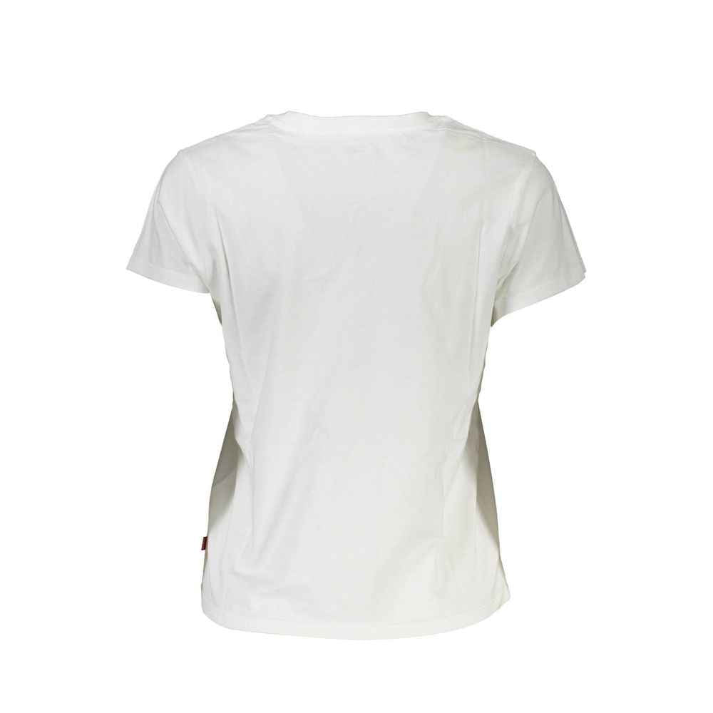 Levi's White Cotton Women T-Shirt