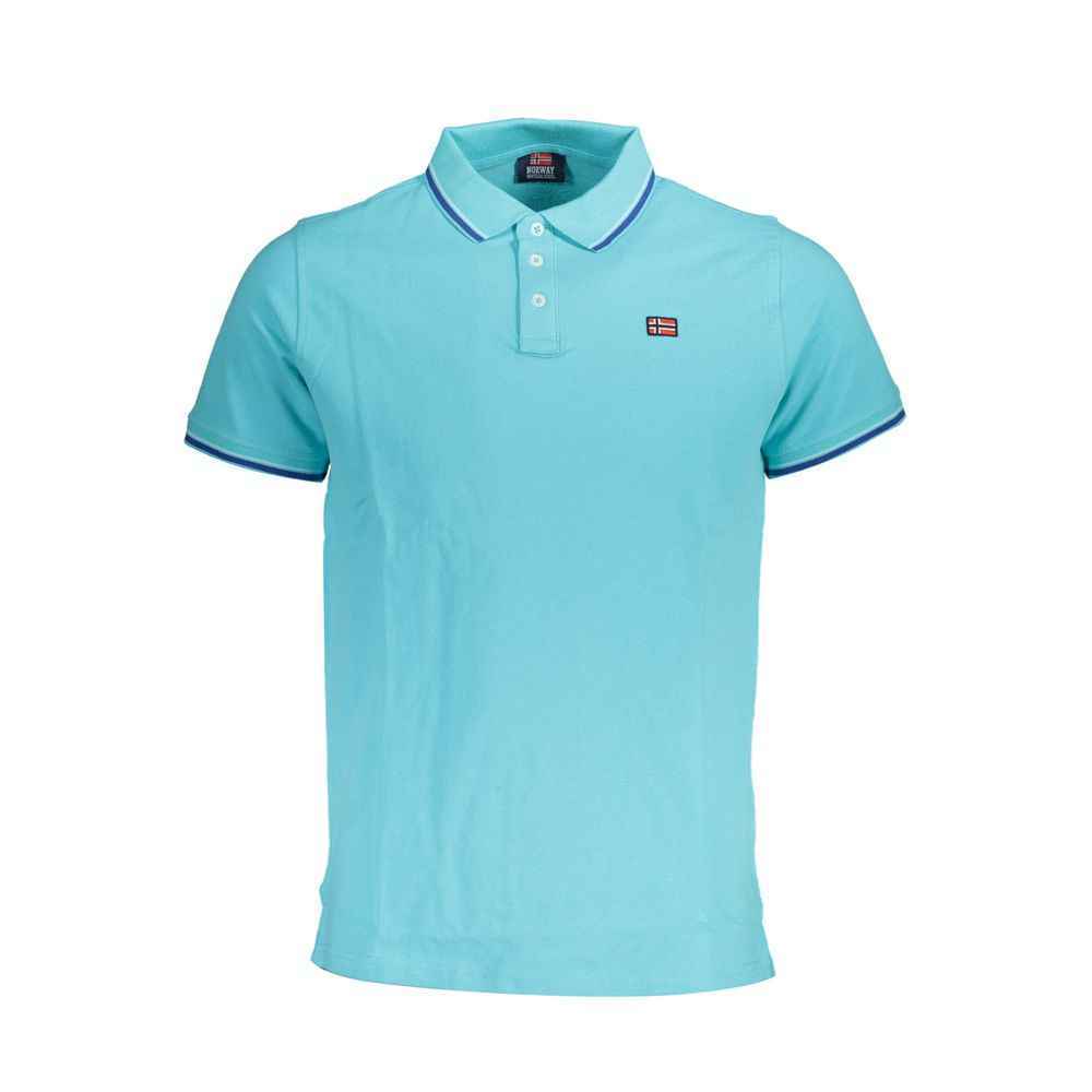 Norway 1963 Blue Cotton Men Polo Shirt