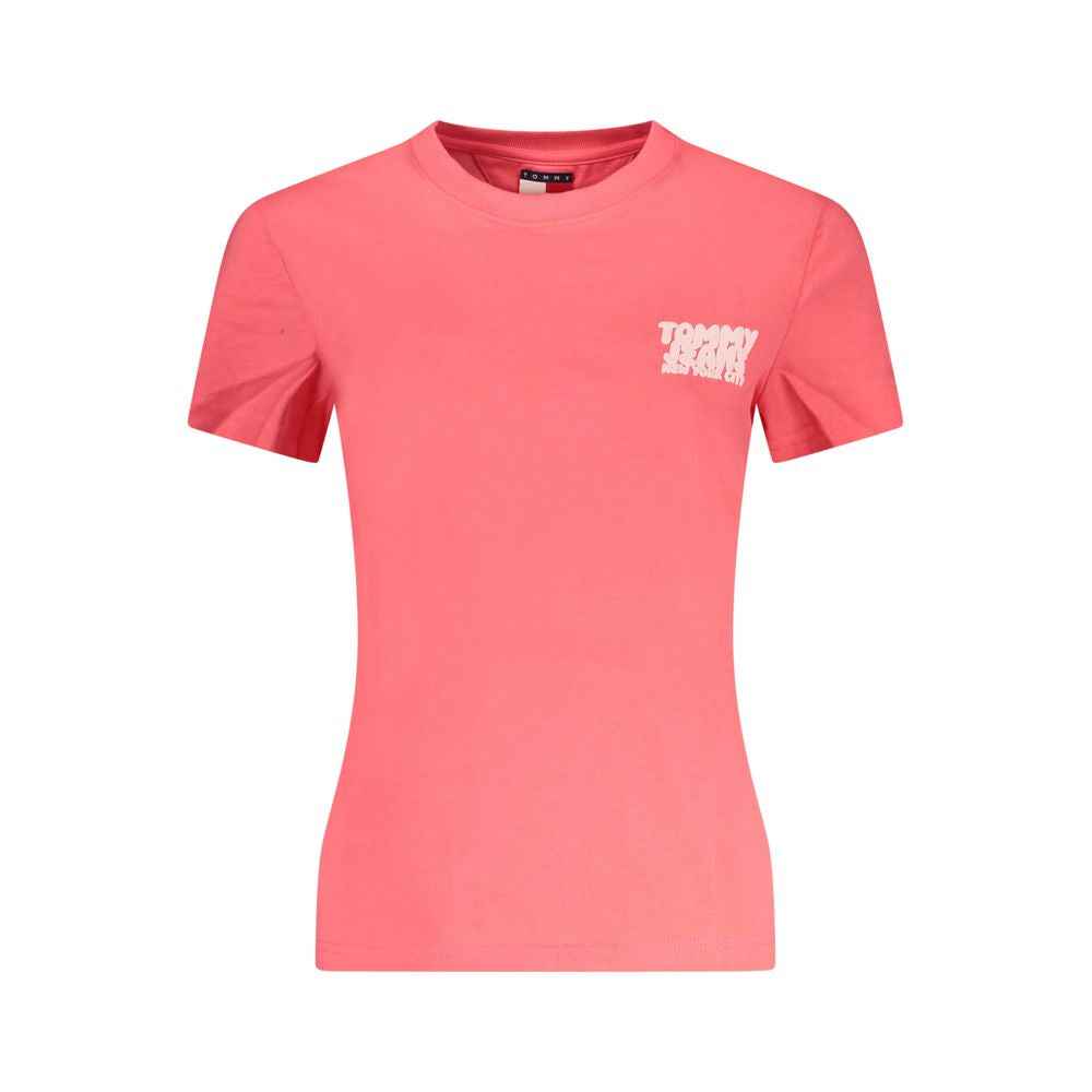 Tommy Hilfiger Pink Cotton Women T-Shirt
