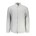 Tommy Hilfiger Gray Cotton Men Shirt