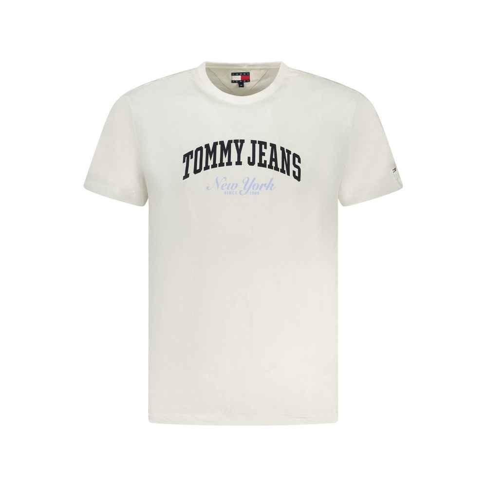 Tommy Hilfiger White Cotton Men T-Shirt