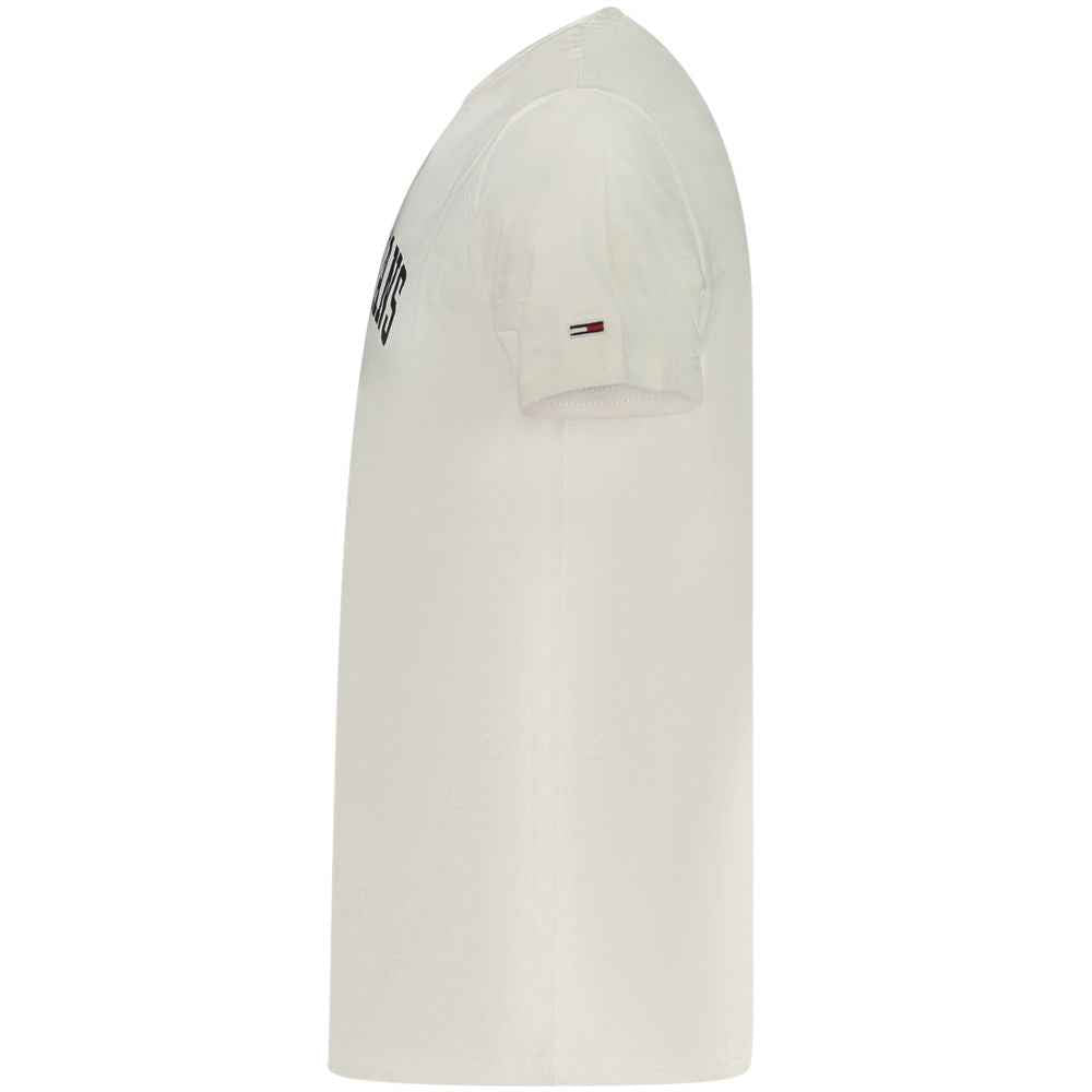 Tommy Hilfiger White Cotton Men T-Shirt