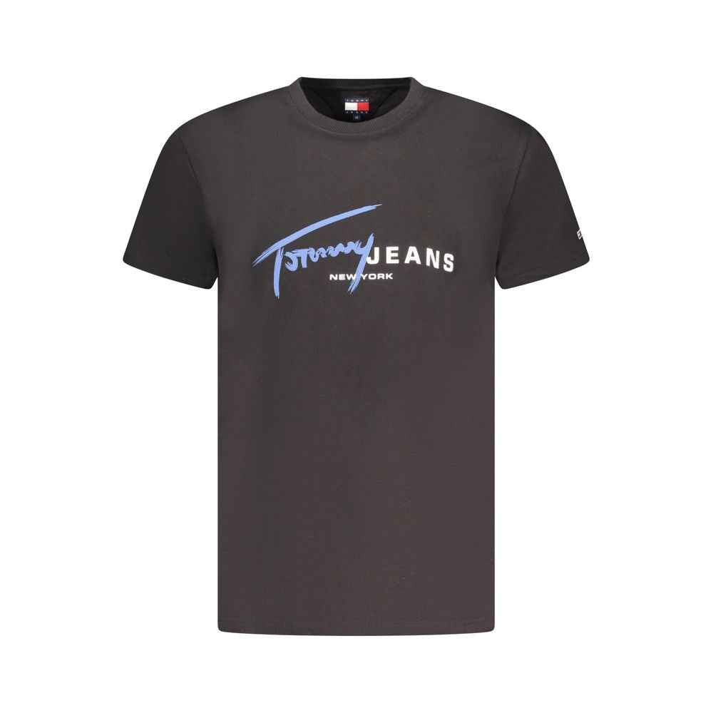 Tommy Hilfiger Black Cotton Men T-Shirt