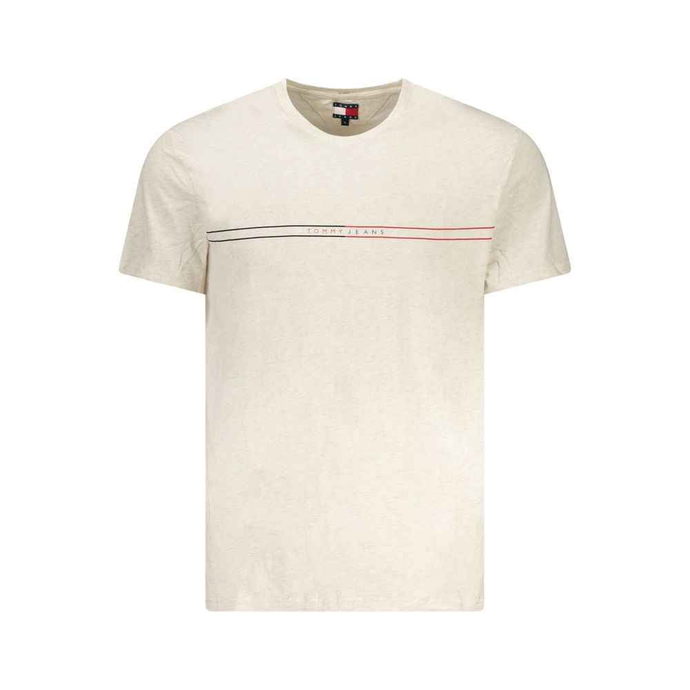 Tommy Hilfiger Beige Cotton Men T-Shirt