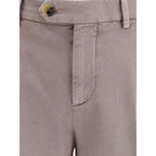 Brunello Cucinelli Gray Cotton Casual Pants