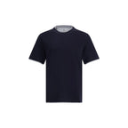 Brunello Cucinelli Blue Cotton T-Shirt