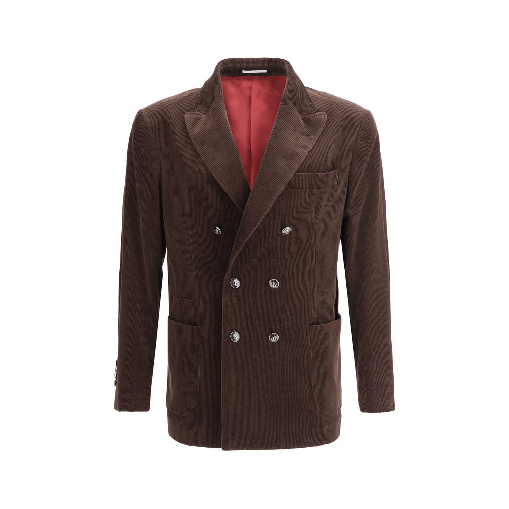Brunello Cucinelli Brown Cotton Jackets And Coat