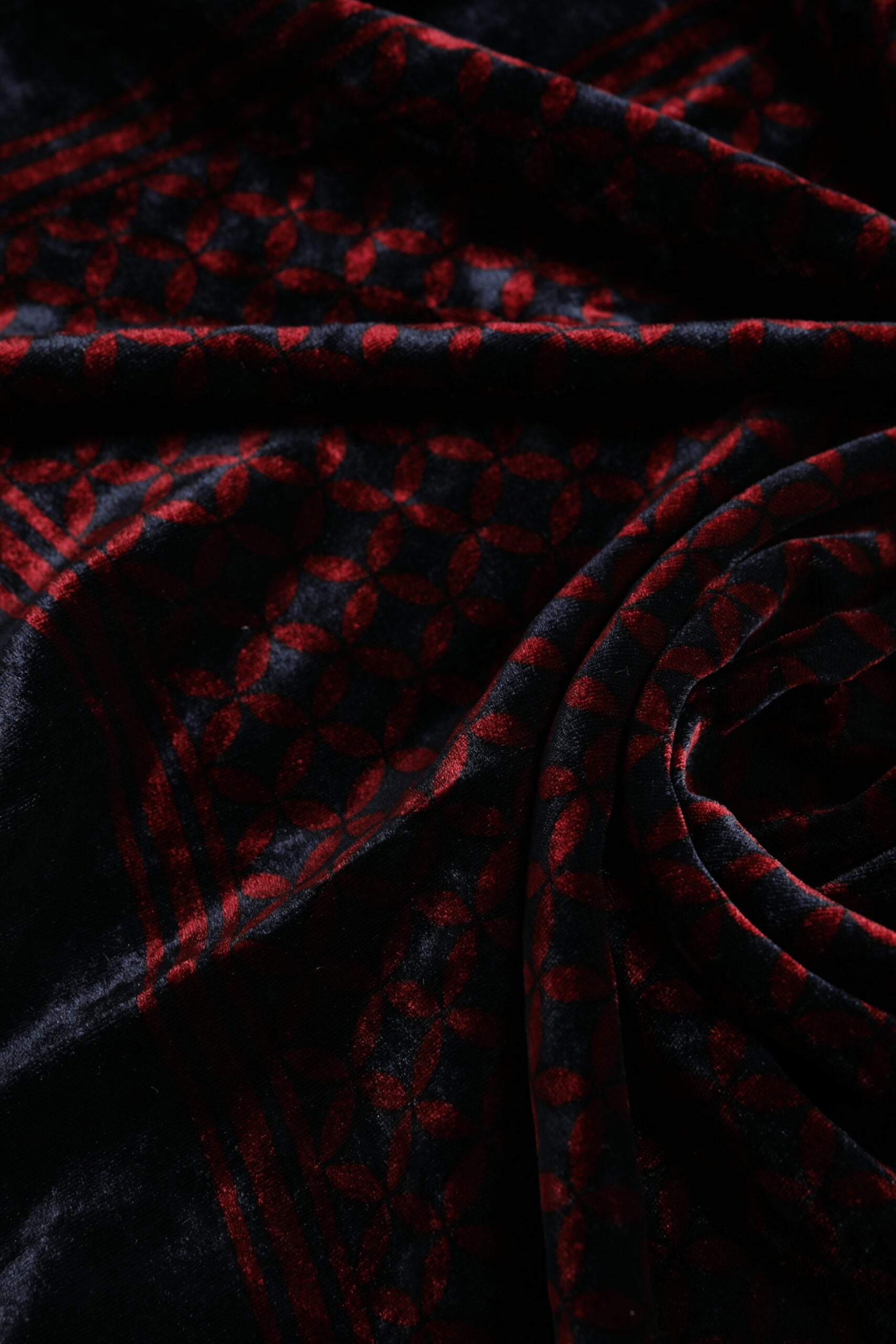 Dolce & Gabbana Black Red Viscose Square Men Foulard Scarf