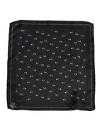 Dolce & Gabbana Black White Printed Square Men Foulard Scarf