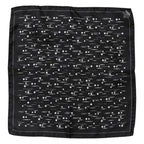 Dolce & Gabbana Black White Printed Square Men Foulard Scarf