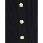 Balmain Gold Viscose Midi Skirt