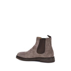 Brunello Cucinelli Brown Calf Leather Bos Taurus Chelsea Boots