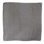 Dolce & Gabbana Gray Black Silk Square Women Foulard Scarf