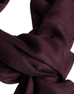Dolce & Gabbana Maroon Cashmere Neck Warmer Wrap Shawl Scarf