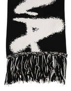 Dolce & Gabbana Black Logo Neck Warmer Wrap Men Shawl Scarf