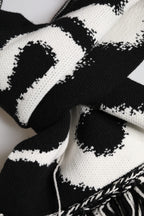 Dolce & Gabbana Black Logo Neck Warmer Wrap Men Shawl Scarf