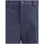 Fendi Blue Cotton Casual Pants