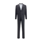 Dsquared² Black Fleece Wool Two-Piece Suit