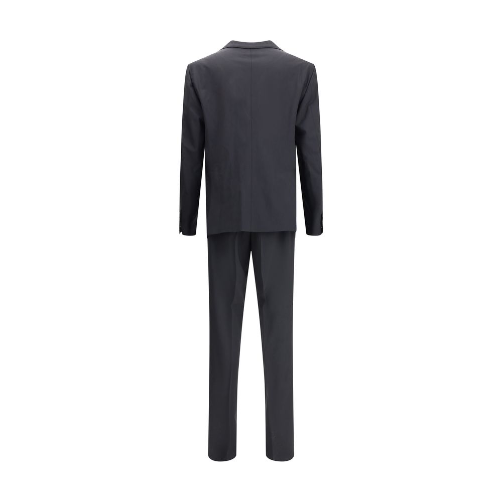 Dsquared² Black Fleece Wool Two-Piece Suit