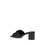 Miu Miu Black Lamb Ovis Aries Aries Stiletto Heel Sandals