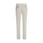 Brunello Cucinelli White Cotton Casual Pants