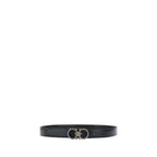 Ferragamo Black Calf Leather Bos Taurus Regular Belt