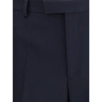 Valentino Blue Fleece Wool Dress Pants