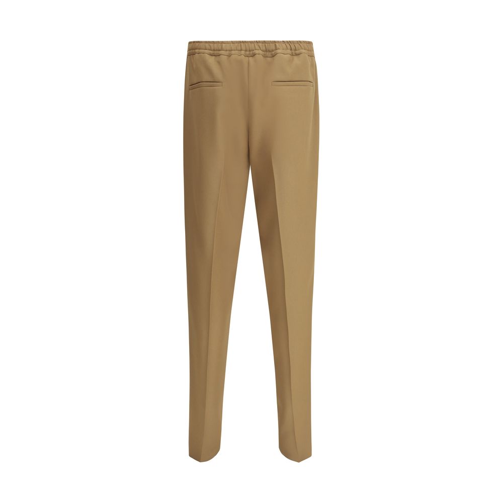 Valentino Brown Polyester Casual Pants