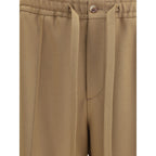 Valentino Brown Polyester Casual Pants