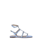 Valentino Garavani Light Blue Calf Leather Bos Taurus Sandals